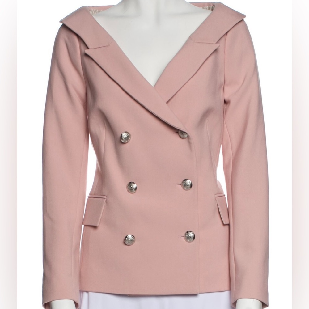 Veronica Beard Frayne double breasted crepe blazer